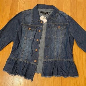 Ruffled jean jacket
